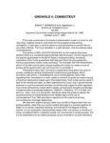 Griswold v. Connecticut, 1965