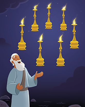 John is exiled to the island of Patmos, where he writes Revelation.