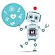 Ai artificial intelligence technology robot with medical vector