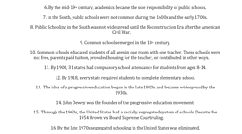 Timeline: History of Education in America