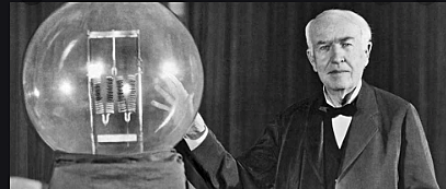 Thomas Edison brings light to the world with the light bulb