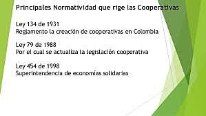 Ley cooperativa con la ley 134 de 1931