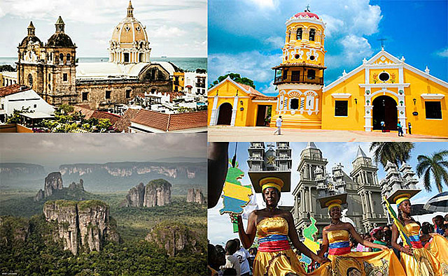 El Puerto, Fortaleza y Conjunto Monumental de Cartagena de Indías. Declarada Patrimonio de la Humanidad por la Unesco.