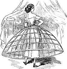 Miriñaque y crinolina