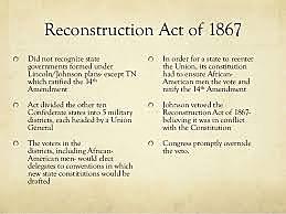 Reconstruction Act of 1867