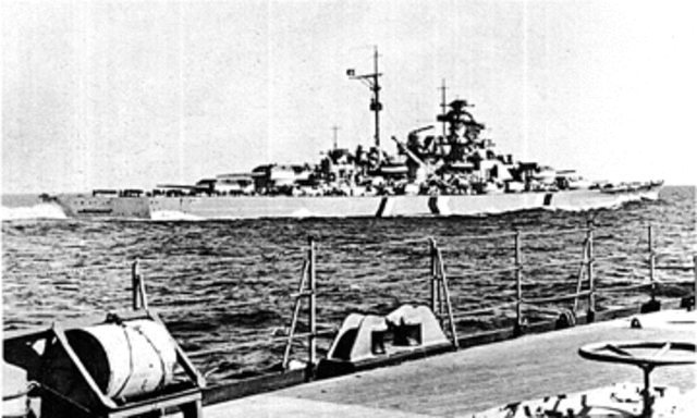 German Battleship Bismark Sunk