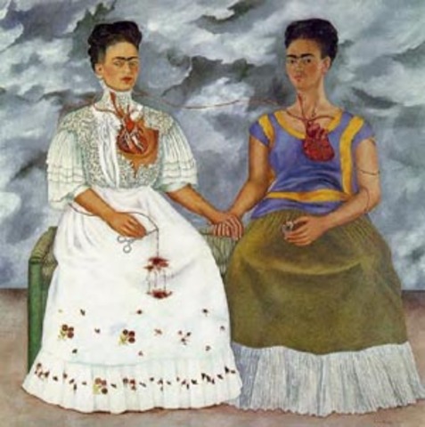 Frida pintó un autortrato differente "The Two Fridas"
