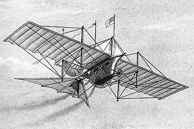 1er vuelo de monoplano motorizado(Stringfellow)