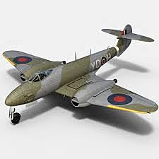 Un Gloster Meteor con motores Rolls Royce