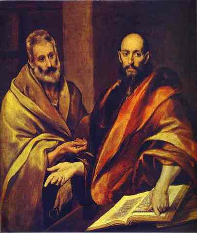 El Greco pintó "St. Paul and St. Peter".