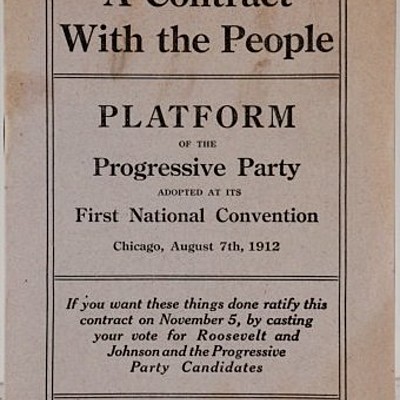 Timeline: Mediante la aplicación del programa político conocido como New Deal, sacó a Estados Unidos de la gran depresión económica originada por la crisis del 29, en el año 1912.