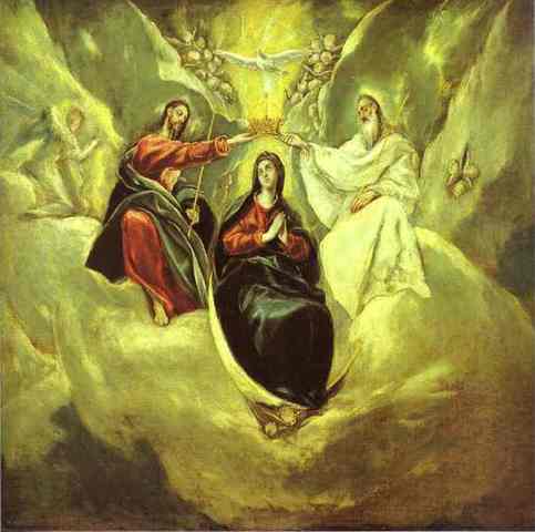 El Greco pintó "The Coronation of The Virgin".