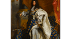 Timeline: Antiguo Régimen.Retrato de Luís XIV(1701) llamado Rey del Sol con modelo de monarquía absoluta de derecho divino