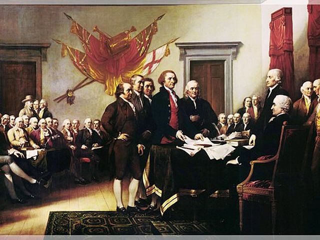 1776 Thomas Jefferson writes the American Declaration of Independence