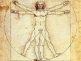 Leonardo Painted "vitruvian man"