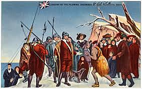 Pilgrims arrive in America