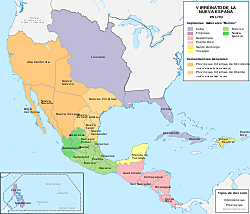 División en Nueva España en Intendencias