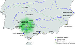 Llegada de los tartessos a la península.