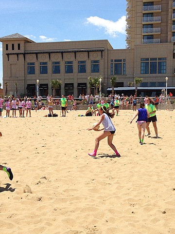 I played sand soccer for the first time