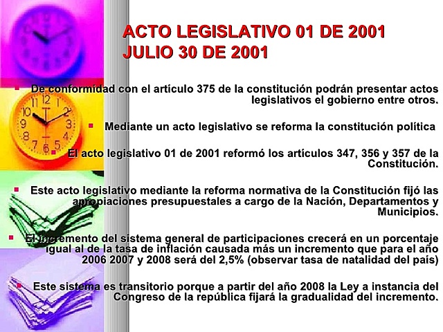 Acto legislativo 01 de 2001