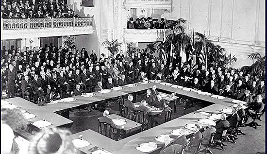 Treaty of Versailles to settle affairs after World War I