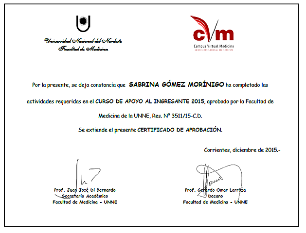 Realizo curso de apoyo al ingresante