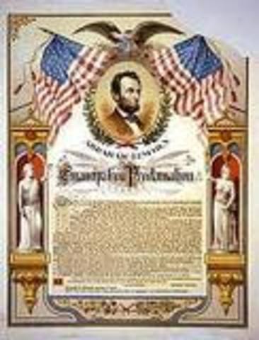 Lincoln issuses Emancipation Proclamation
