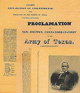 Sam Houston issues Proclamation