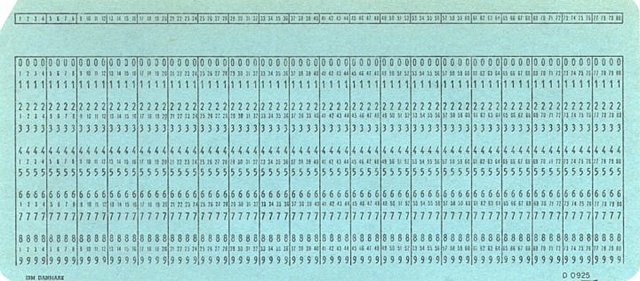 programación con tarjetas perforadas