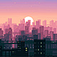 8 bit pixel art city 2o