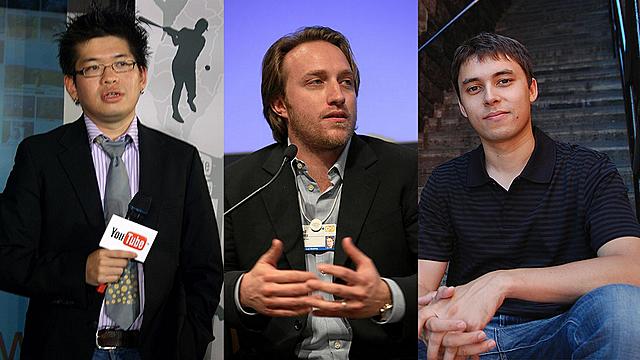 chad hurley,steve chen y jewen karim