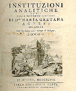 Aportación "María Gaetana Agnesi"