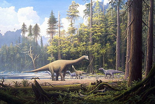 Los dinosaurios dominan la Tierra.