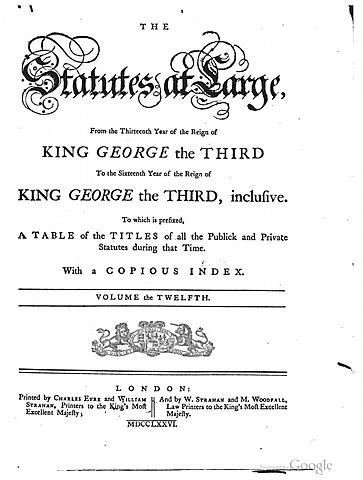 Restraining Acts passed