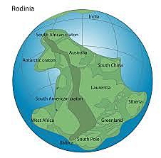 El supercontinente Rodinia