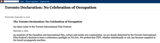 Toronto Declaration published on blog