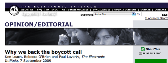 electronicintifada.net: "Why we back the boycott call"