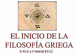 inicio de la filosofia