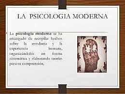 Inicio de la psicología moderna