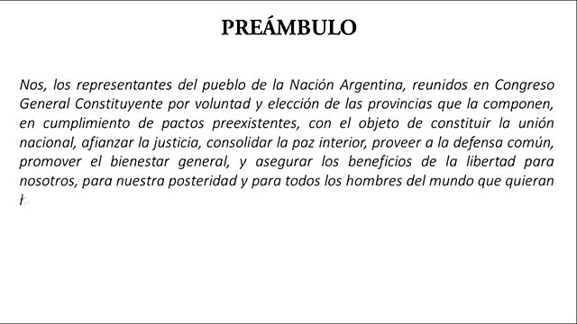 Realización del Preámbulo de la Constitución