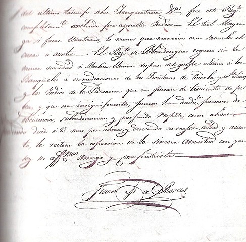 Rosas le escribe una carta a Quiroga con las razones por las que no se tendria que reunir el Congreso