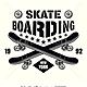 Skateboarding vector emblem with two eps vectors csp61211833