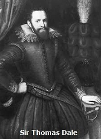 Sir Thomas Dale Begins Rule in Jamestown