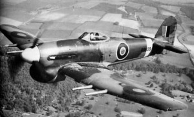 The first British Hawker Typhoon fighter enters service