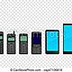 Teléfono móvil evolución smartphone clip art vectorial csp47106818