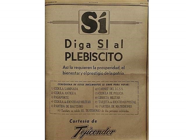 Plebiscito para la aprobación del frente nacional