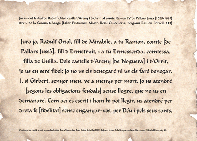 Primers textos escrits en català