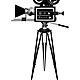 Cinema movie camera side view template vector 20997751