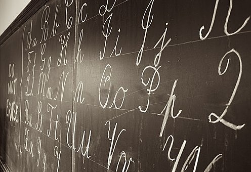 The Chalkboard was used in schools.