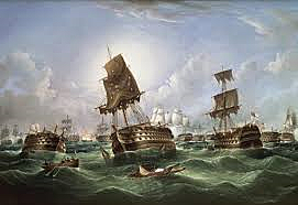 Gran Bretaña derrota a Francia en la Batalla de Trafalgar